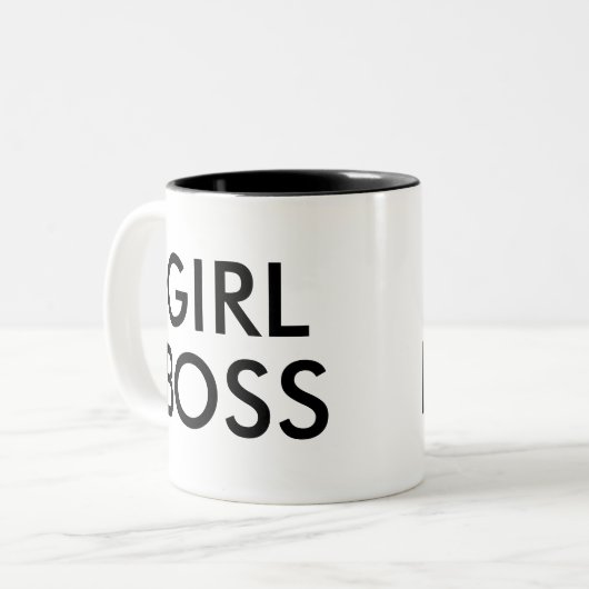 Girl Boss | Funny Humor Slogan Mok (Voorkant links)