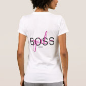 Girl Boss Hot Roze en Zwart T-shirt (Achterkant)