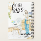Girl Boss kantoor Monogram Naam Gepersonaliseerd Planner (Achterkant)