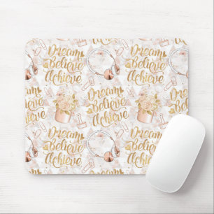 Girl Boss Mousepad – Dromen, geloven, bereiken Muismat