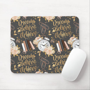 Girl Boss Mousepad – Dromen, geloven, bereiken Muismat