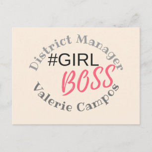 Girl Boss Persoonlijk Briefkaart