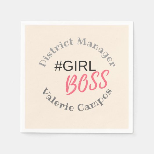 Girl Boss Persoonlijk Servet (Voorkant)