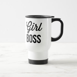 GIRL BOSS   Retro Typografie Travel Mug Reisbeker