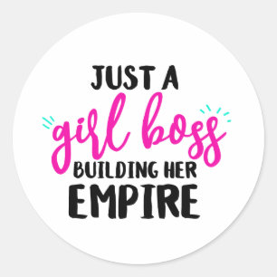 Girl Boss Ronde Sticker