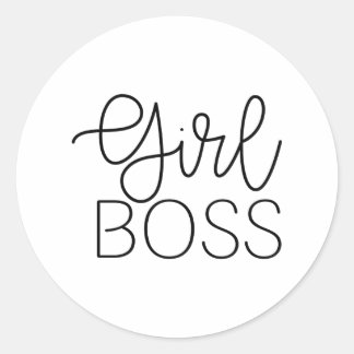Girl Boss Ronde Sticker