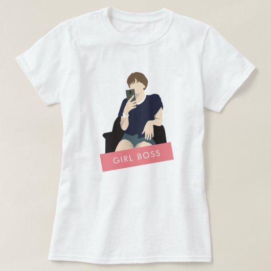 Girl Boss Selfie T-shirt (Design voorkant)