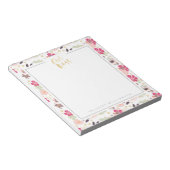 Girl Boss Trendy Floral Pattern Notitieblok (Schuin)