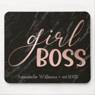 Girl Boss Typography Year Vestigde Muismat