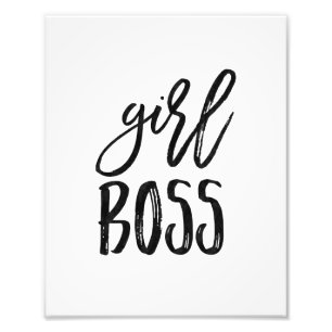 Girl Boss   Waterverf Art Print Foto Afdruk