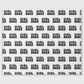 Girl Boss Wrapping Paper Cadeaupapier (Vlak)