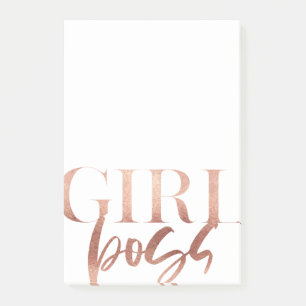 Girl Boss   Zwarte Roos Gold-tekst   Post-it® Notes