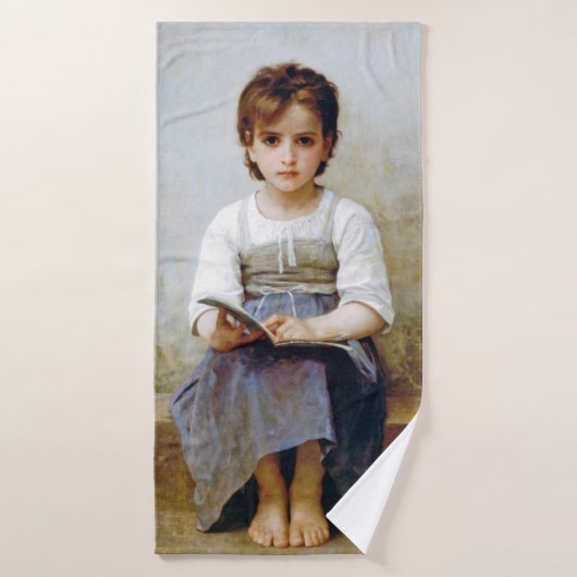 Girl, Bouguereau Badhanddoek (Badhanddoek)