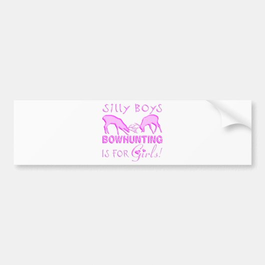 GIRL BOWHUNTER DEER BUMPERSTICKER (Voorkant)