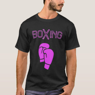 Girl Boxer Woman Boxing Hot Pink Boxing-handschoen T-shirt