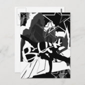 Girl Break Dancer Silhouette Briefkaart (Voorkant / Achterkant)