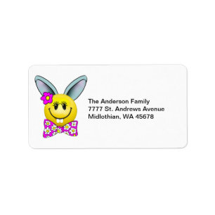 Girl Bunny Return Labels