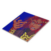 Girl changing pixelart tegeltje (Zijkant)