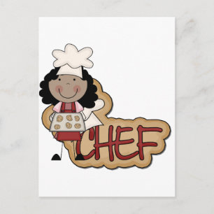 Girl Chef African American Tshirts en Gifts Briefkaart