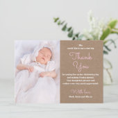 Girl Christening/Baptism Hartelijk dank Bedankkaart (Staand voorkant)