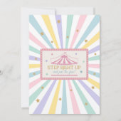 Girl Circus Theme Birthday Party Invitation (Dos)