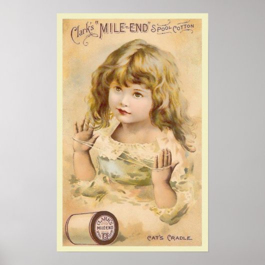  Girl Cotton Thread Advertisement Poster (Voorkant)