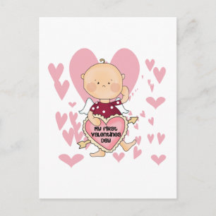 Girl Cupid 1e Valentijn T-shirts en cadeaus Feestdagenkaart