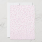 Girl Cute Pink Baby Clothesline Sweet Baby shower Kaart (Achterkant)