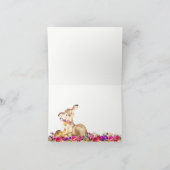 Girl Deer Baby shower Merci Cartes (Intérieur)
