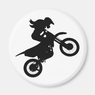 Girl Dirt Bike Magneet