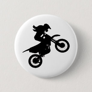 Girl Dirt Bike Ronde Button 5,7 Cm