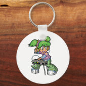 Girl DJ Sleutelhanger (Voorkant)