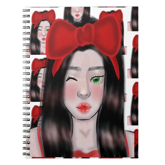 Girl Drawing Notitieboek (Voorkant)