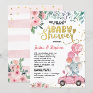 Girl Drive beroemd gemaakt door Baby shower Parade Kaart