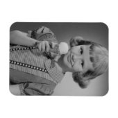 Girl Eating Ice Cream Magneet (Horizontaal)