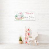 Girl Elephant Baby shower Banners (Insitu)