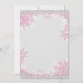 Girl Elephant Winter Snowflake Baby shower Kaart (Achterkant)