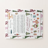 Girl Elf | Kinder kerstbrief Elf Goodbye Legpuzzel (Horizontaal)