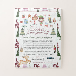 Girl Elf   Kinder kerstbrief Elf Goodbye Legpuzzel