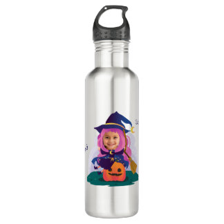 Girl Face Personalized  Waterfles