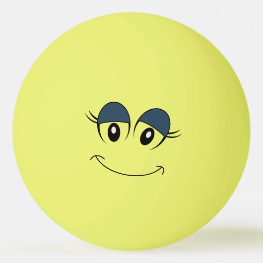 Girl Face Ping Pong Ball (Voorkant)