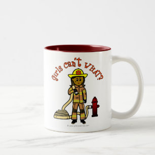 Girl Firefighter Tweekleurige Koffiemok