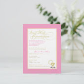Girl First Community Invitation - Roze Kaart (Staand voorkant)