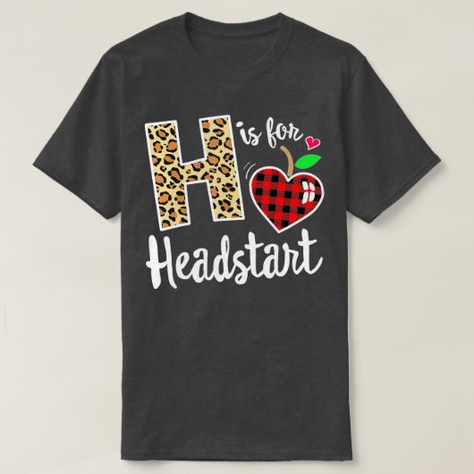 Girl First Day Headstart Leopard Pset Back School T-shirt (Design voorkant)