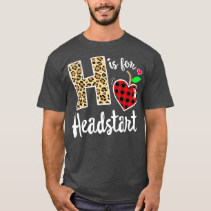 Girl First Day Headstart Leopard Pset Back School T-shirt