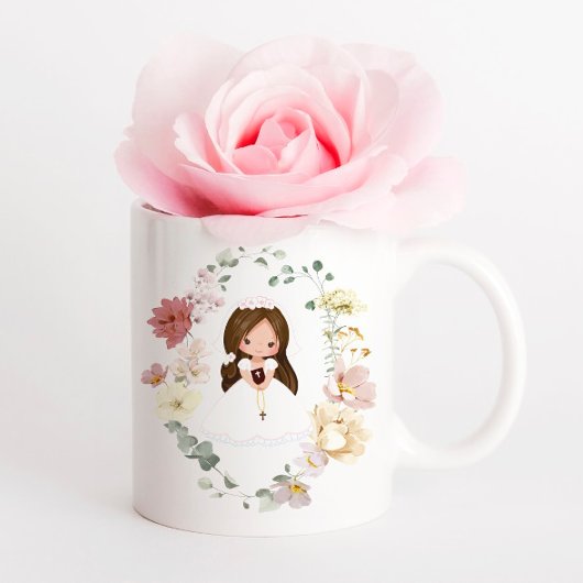 Girl First Holy Communion Ceramic Coffee Mug Koffiemok