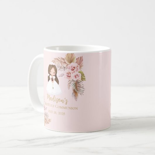 Girl First Holy Communion Ceramic Mug 11 oz (Devant gauche)
