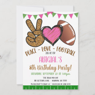 Girl Football Invite Kaart