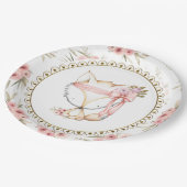 Girl Fox Baby shower Papieren Borden Papieren Bordje (Gekanteld)