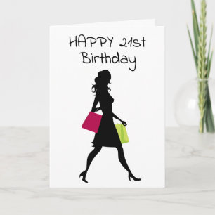 GIRL FRIEND U SCHOPPT ZOALS UW 21=30E BIRTHDAY KAA KAART